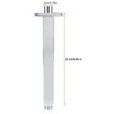 Square Stainless Steel Top Shower Arm Pipe Wall Mount for Bathroom Ceiling Shower Head(25 cm)