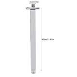 Square Stainless Steel Top Shower Arm Pipe Wall Mount for Bathroom Ceiling Shower Head(30 cm)