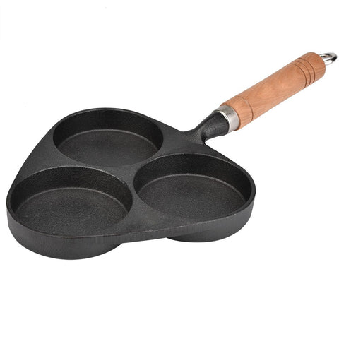 3 Mold Cast Iron Omelette Egg Burger Fried Egg Pot Pancake Pan In Australia - Darrahopens