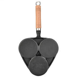 3 Mold Cast Iron Omelette Egg Burger Fried Egg Pot Pancake Pan