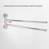Bathroom Wall Mounted Towel Rack Swing Out Rotating Towel Hanger Shelf (2 Arms) In Australia - Darrahopens