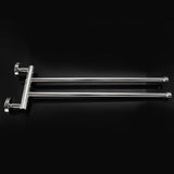 Bathroom Wall Mounted Towel Rack Swing Out Rotating Towel Hanger Shelf (2 Arms)