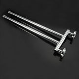 Bathroom Wall Mounted Towel Rack Swing Out Rotating Towel Hanger Shelf (2 Arms)