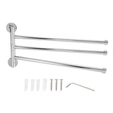 Bathroom Wall Mounted Towel Rack Swing Out Rotating Towel Hanger Shelf (3 Arms) In Australia - Darrahopens