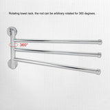 Bathroom Wall Mounted Towel Rack Swing Out Rotating Towel Hanger Shelf (3 Arms) In Australia - Darrahopens
