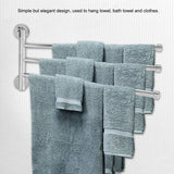 Bathroom Wall Mounted Towel Rack Swing Out Rotating Towel Hanger Shelf (3 Arms) In Australia - Darrahopens