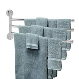 Bathroom Wall Mounted Towel Rack Swing Out Rotating Towel Hanger Shelf (3 Arms) In Australia - Darrahopens