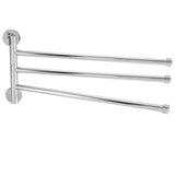 Bathroom Wall Mounted Towel Rack Swing Out Rotating Towel Hanger Shelf (3 Arms)