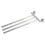 Bathroom Wall Mounted Towel Rack Swing Out Rotating Towel Hanger Shelf (3 Arms)