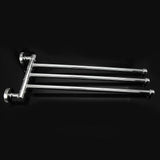 Bathroom Wall Mounted Towel Rack Swing Out Rotating Towel Hanger Shelf (3 Arms)