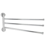 Bathroom Wall Mounted Towel Rack Swing Out Rotating Towel Hanger Shelf (3 Arms)