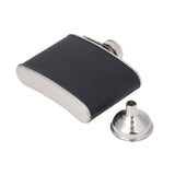 Portable Stainless Steel Wine Whiskey Flask Elegant Leather Hip Alcohol Bottle 4oz/120mL