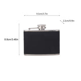 Portable Stainless Steel Wine Whiskey Flask Elegant Leather Hip Alcohol Bottle 4oz/120mL