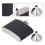 Portable Stainless Steel Wine Whiskey Flask Elegant Leather Hip Alcohol Bottle 4oz/120mL