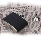 Portable Stainless Steel Wine Whiskey Flask Elegant Leather Hip Alcohol Bottle 4oz/120mL