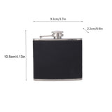 Portable Stainless Steel Wine Whiskey Flask Elegant Leather Hip Alcohol Bottle 5oz/150mL