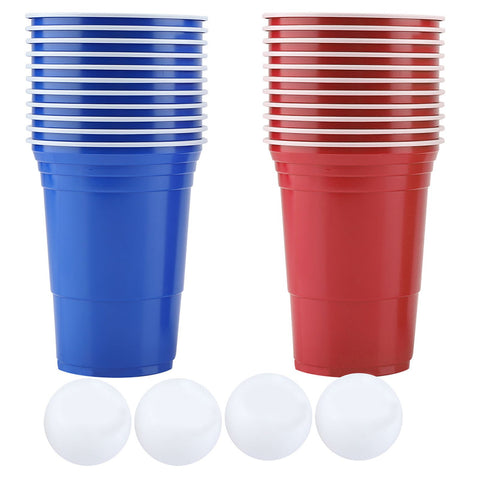 Beer Pong Set Beer Pong Drinking Game Set Beer Pong Cups22 Cups 4 PingPong Balls Red Blue In Australia - Darrahopens
