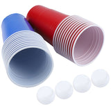 Beer Pong Set Beer Pong Drinking Game Set Beer Pong Cups22 Cups 4 PingPong Balls Red Blue