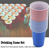 Beer Pong Set Beer Pong Drinking Game Set Beer Pong Cups22 Cups 4 PingPong Balls Red Blue