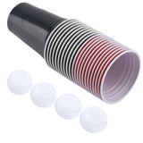 Beer Pong Set Beer Pong Drinking Game Set Beer Pong Cups22 Cups 4 PingPong Balls Red Black