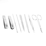 8 Pcs Stainless Steel Nail Scissors Cutter Clippers Set Fingernail Toenail (Black)