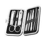 8 Pcs Stainless Steel Nail Scissors Cutter Clippers Set Fingernail Toenail (Black)