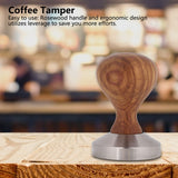 Practical Rosewood Handle Coffee Tamper Espresso Powder Flat Press Hammer (51mm) In Australia - Darrahopens