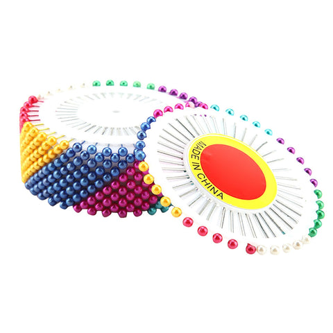480pcs Dress Wedding Crafts Faux Pearl Round Head Straight Dressmaker Pins DIY Tool (Colorful) In Australia - Darrahopens
