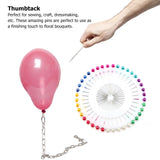 480pcs Dress Wedding Crafts Faux Pearl Round Head Straight Dressmaker Pins DIY Tool (Colorful) In Australia - Darrahopens