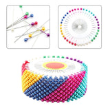 480pcs Dress Wedding Crafts Faux Pearl Round Head Straight Dressmaker Pins DIY Tool (Colorful) In Australia - Darrahopens