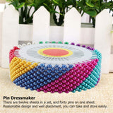 480pcs Dress Wedding Crafts Faux Pearl Round Head Straight Dressmaker Pins DIY Tool (Colorful) In Australia - Darrahopens