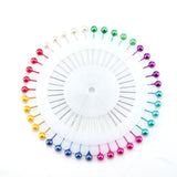 480pcs Dress Wedding Crafts Faux Pearl Round Head Straight Dressmaker Pins DIY Tool (Colorful)