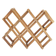 Foldable Wooden Wine Rack Organizer Display Shelf 10 Bottles Capacity In Australia - Darrahopens