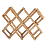 Foldable Wooden Wine Rack Organizer Display Shelf 10 Bottles Capacity In Australia - Darrahopens