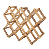 Foldable Wooden Wine Rack Organizer Display Shelf 10 Bottles Capacity In Australia - Darrahopens