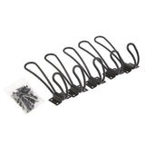 Vintage Style Double Coat Hat Hooks Closet Hanger Organizer (5PCS Black L) In Australia - Darrahopens