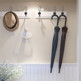 Vintage Style Double Coat Hat Hooks Closet Hanger Organizer (5PCS Black L) In Australia - Darrahopens