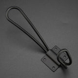 Vintage Style Double Coat Hat Hooks Closet Hanger Organizer (5PCS Black L)