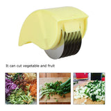 Stainless Steel Anti rust Rolling Cutter Mincer Vegetable Kitchen Tool(Yellow) In Australia - Darrahopens