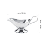 Stainless Steel Steak Pepper Sauce Boat Seasoning Container for Restaurant Kitchen(3oz)