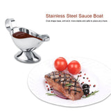 Stainless Steel Steak Pepper Sauce Boat Seasoning Container for Restaurant Kitchen(5oz)