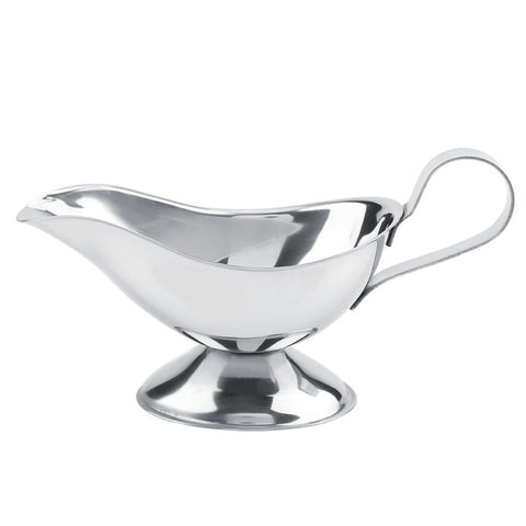 Stainless Steel Steak Pepper Sauce Boat Seasoning Container for Restaurant Kitchen(10oz)