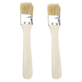 2pcs/ Set Lightweight Wooden Barbecue Brush Outdoor Spread Oil Spice