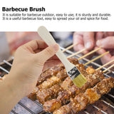 2pcs/ Set Lightweight Wooden Barbecue Brush Outdoor Spread Oil Spice