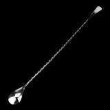 Stainless Steel Bar Cocktail Stirring Spoon With Fork Mixing Drink Puddler Mixer