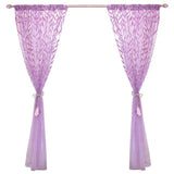 100 x 200 cm Wicker Print Sheer Vintage Embroidery Voile Window Panels for Bedroom Purple In Australia - Darrahopens
