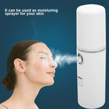 Durable Lightweight Portable Rechargeable Humidifier Moisturing Sprayer Skin Care(White)