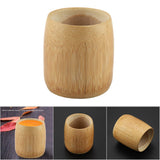 Natural Pure Bamboo Tea Cup Handmade No Paint Eco friendly Water Cups(Round Mouth M)