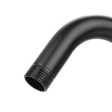 8in 201 Stainless Steel High Rise S-Curved Shower Extension Arm G1/2" Bathroom Accessory Black