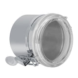 Stainless Steel Coffee Canister Food Storage Jar Tea Sugar Milk Powder Container (10*7.4cm)